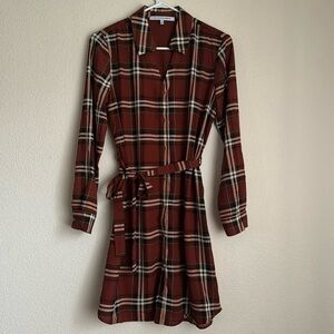 Collective Concepts Plaid Shirt Dress XS